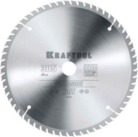 Пильный диск по дереву KRAFTOOL PRECISION 305х30мм 60т [36952-305-30]