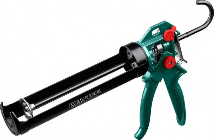 Пистолет для герметика KRAFTOOL EXPERT 4-in-1 усиленный cкелетный поворотный 310 мл [06675]