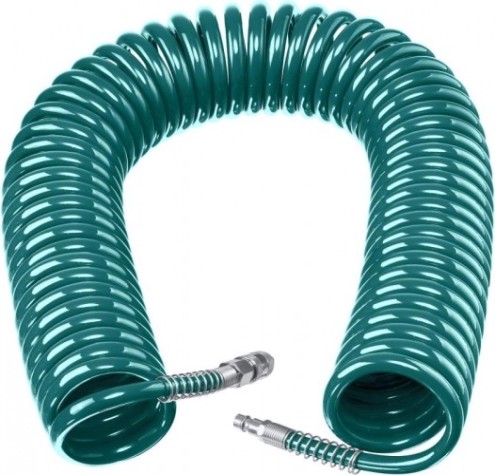 Пневмошланг спиральный KRAFTOOL 20м 8х12 мм, с фитингами рапид [06590-20]