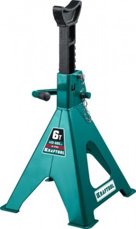 Подставка под автомобиль KRAFTOOL S-PIN страховочная усиленная со штифтом, 415-605мм, 6т [43465-6]