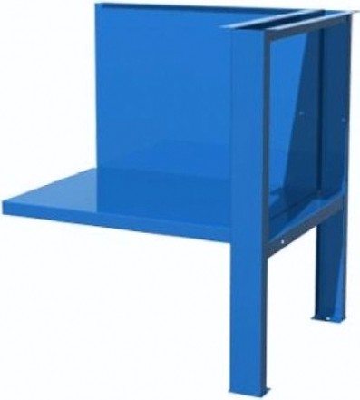 Полка/стенка и верстачная опора FERRUM 01.501L-5015 для верстака с одной тумбой (синий)