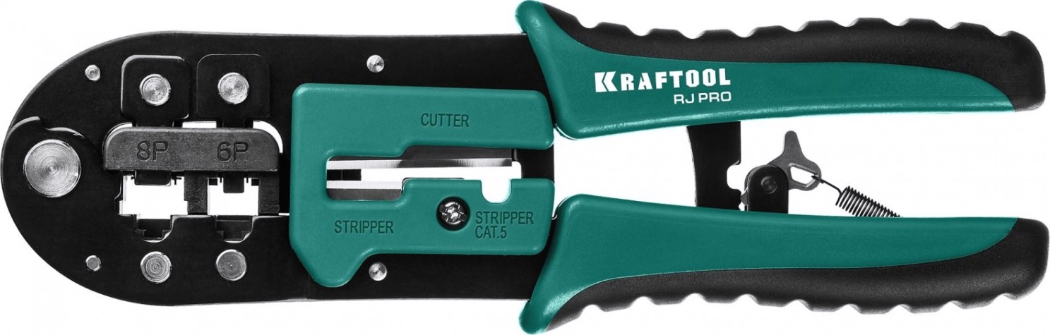 Пресс-клещи KRAFTOOL RJ-Pro универсальные rj45, rj11/rj12 [22698]