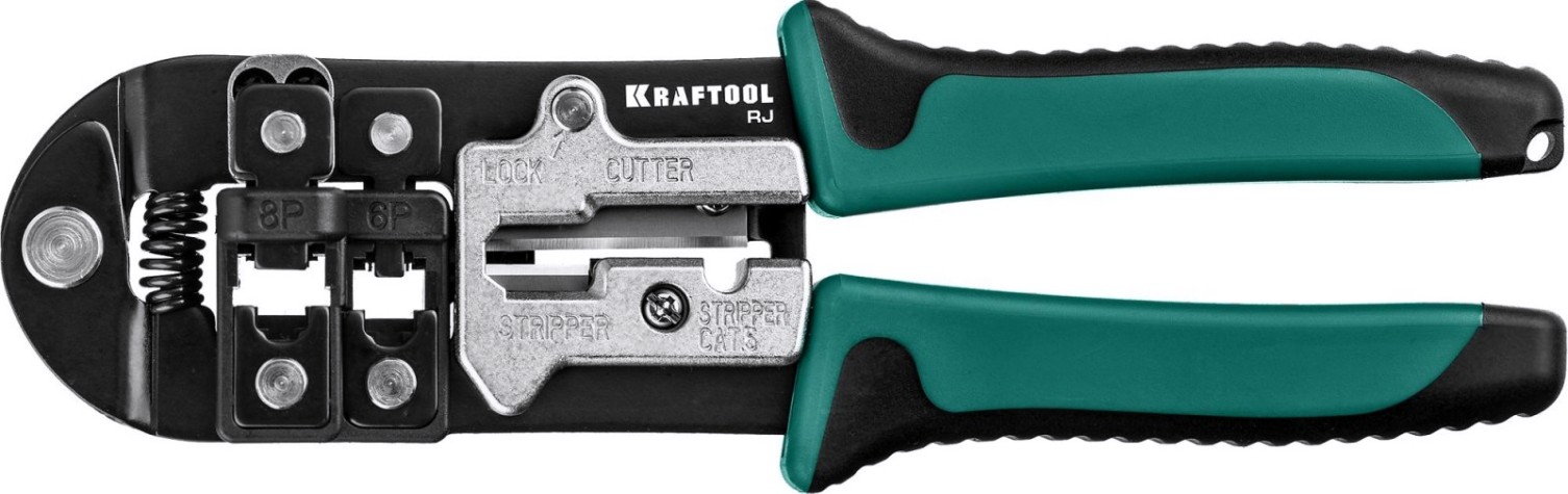 Пресс-клещи KRAFTOOL RJ универсальные rj45, rj11/rj12 [22699]