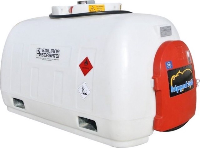 Резервуар мини АЗС PIUSI Hippotank 960 ДТ насос 12В-70 л/мин, 5 м шланг, цифр. счетчик, пист