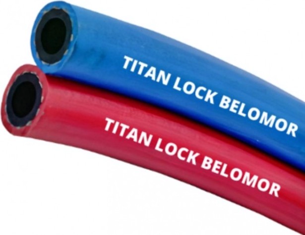 Рукав для сварки Titan Lock BELOMOR d8мм (бух. 5м.), двойной (синий/красный) [TL008BM_5]