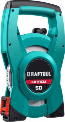 Рулетка геодезическая KRAFTOOL EXTREM 50 м стальная мерная лента [34185-50]