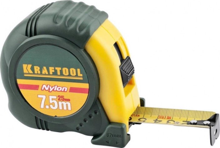 Рулетка KRAFTOOL "NYLON" 7,5 м 34122-08 [34122-08_z01]