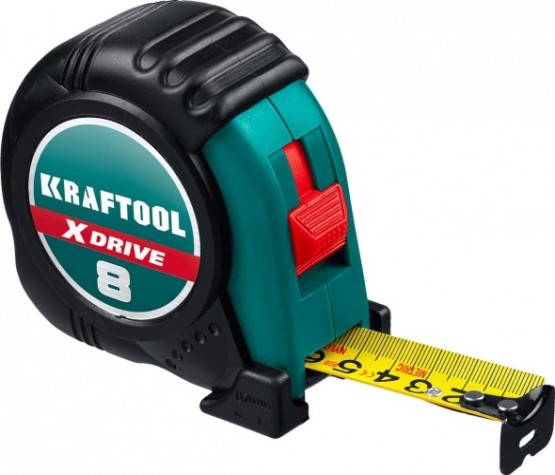 Рулетка KRAFTOOL X-Drive 5м/19мм с ударостойким обрезиненным корпусом [34122-05-19_z02]