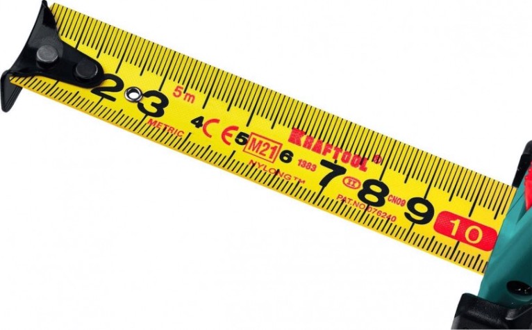 Рулетка KRAFTOOL X-Drive 8м/25мм с ударостойким обрезиненным корпусом [34122-08_z02]