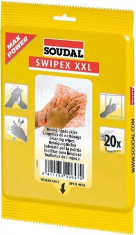 Салфетки очищающие SOUDAL SWIPEX (уп. 20 шт.) 120874 [120874]