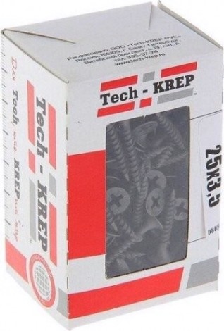 Саморез Tech-KREP 3,5 х 25 (коробка 200 шт.) с частым шагом для гипсокартона [102129]
