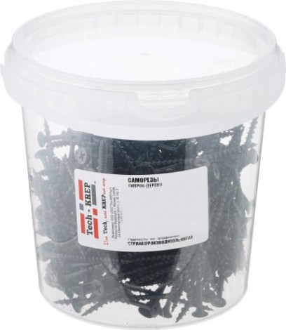 Саморез Tech-KREP 3,8 х 51 (ведро 500 шт.) с редким шагом для гипсокартона [100083]