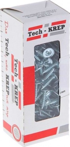 Саморез Tech-KREP 4,2 х 16 (коробка 200 шт.) с прессшайбой, острый [102139]