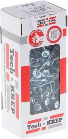 Саморез Tech-KREP 4,2 х 25 (коробка 200 шт.) с прессшайбой со сверлом [102151]