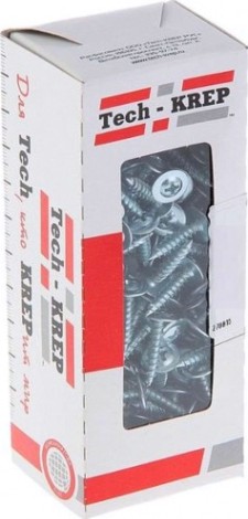 Саморез Tech-KREP 4,2 х 50 (коробка 100 шт.) с прессшайбой, острый [102144]