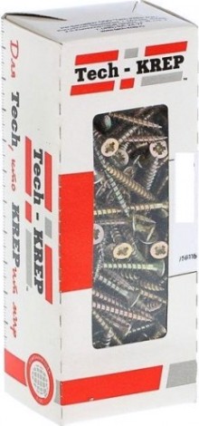 Саморез Tech-KREP 5,0 х 50 (уп. 150 шт.) универсальный, желтый [102263]