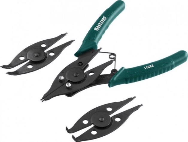 Съемник KRAFTOOL 22811 стопорных колец внешний/внутренний, 12-в-1