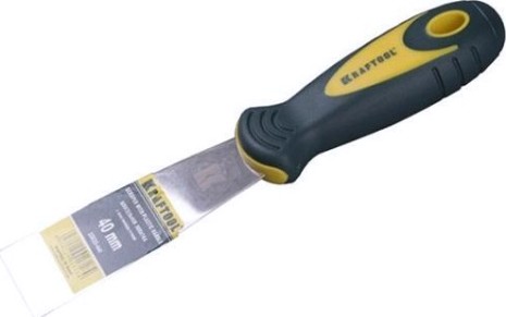 Шпатель малярный с двухкомпонентной ручкой KRAFTOOL 10035-030 32 мм, полотно из нержавеющей стали