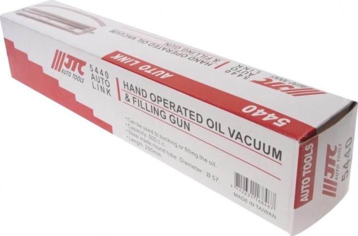 Шприц плунжерный маслозаливной JTC 5440 500 мл. сталь со шлангом (ст.арт. JTC-JW0821) [JTC-5440]