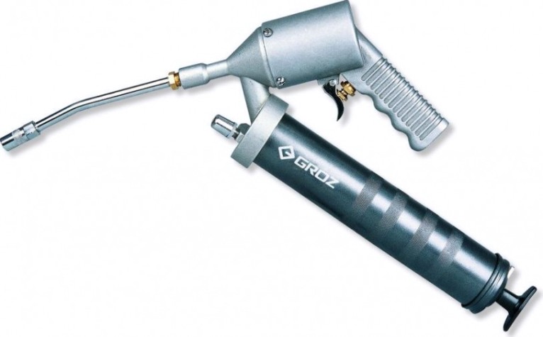Шприц плунжерный пневматический GROZ PGG/1F/B импульсного действия, шланг 300 мм, GR43320 [GR43320]