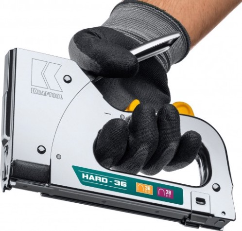 Скобозабиватель ручной KRAFTOOL 3186 кабельный рессорный тип 36(10-14мм)/28, ha