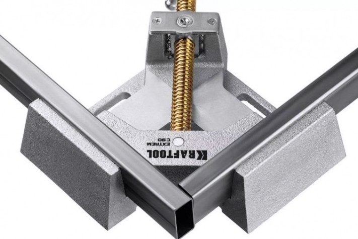 Струбцина для сварки KRAFTOOL EXTREM C90 экстрамощная, стальная угловая [32201]