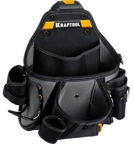 Сумка для инструмента KRAFTOOL KPB-20 поясная с быстрос. креплением FastClip, 320х310 мм [38767]