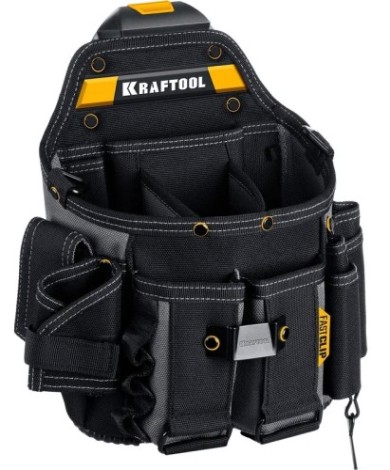Сумка для инструмента KRAFTOOL KPB-23 поясная с быстрос. креплением FastClip, 290x310мм [38766]