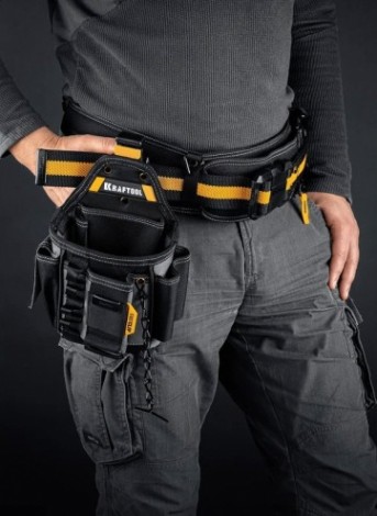 Сумка поясная KRAFTOOL KP-13E с креплением FastClip, 13 карманов, 280х200 мм [38772]