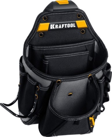 Сумка поясная KRAFTOOL KP-27 с креплением FastClip, 27 карманов, 350х260 мм [38773]