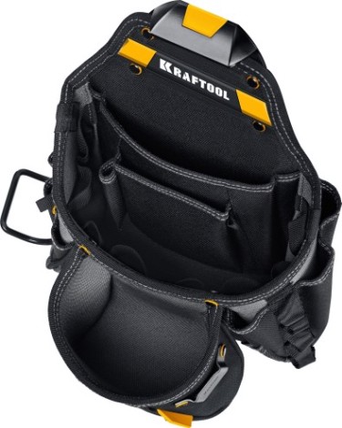 Сумка поясная KRAFTOOL KP-27 с креплением FastClip, 27 карманов, 350х260 мм [38773]