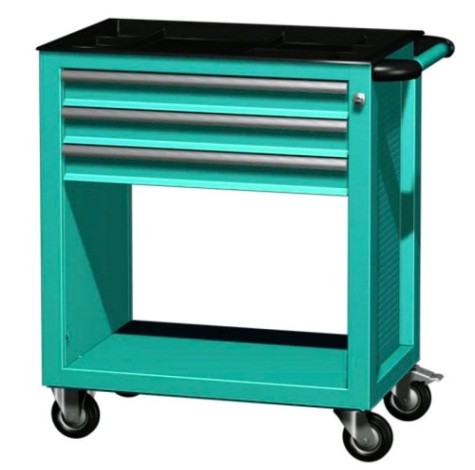 Тележка инструментальная FERRUM 02.103H 3 выдвижных полок [RAL 6011 - зеленый]