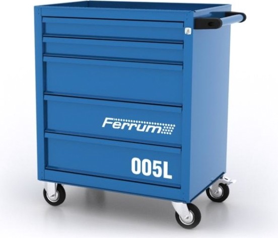 Тележка инструментальная FERRUM "CLASSIC" 02.005L-5015 5 ящиков (синяя) [02.005L-]