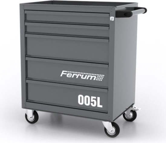 Тележка инструментальная FERRUM "CLASSIC" 02.005L-9007 5 ящиков (серая) [02.005L-]