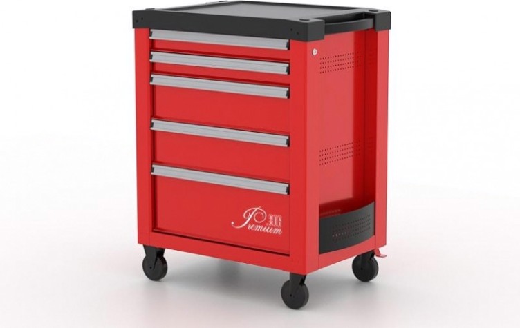 Тележка инструментальная FERRUM "PREMIUM" с 5 ящиками 772х522х960 мм (красная) 12.305 [12.305]
