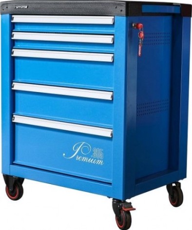 Тележка инструментальная FERRUM "PREMIUM" с 5 ящиками 772х522х960 мм (синяя) 12.305 [12.305]