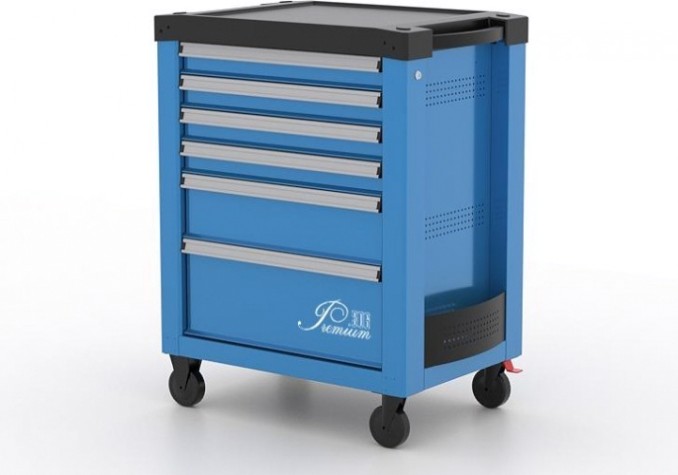 Тележка инструментальная FERRUM "PREMIUM" с 6 ящиками 772х522х960 мм (синяя) 12.306 [12.306]