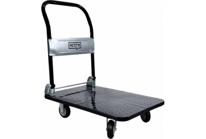Тележка платформенная HITCH 600кг 650*1100мм металлическая, колеса резиновые 150мм [SZ086116]