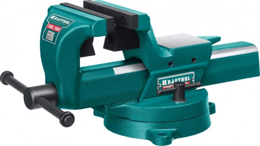 Тиски KRAFTOOL FORGE-130/150 с регулировкой компенсации люфта [32700-150]