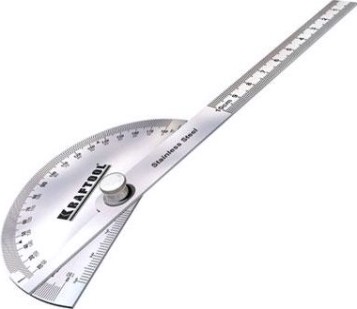 Транспортир KRAFTOOL 34290 200 мм, с линейкой из нержавеющей стали