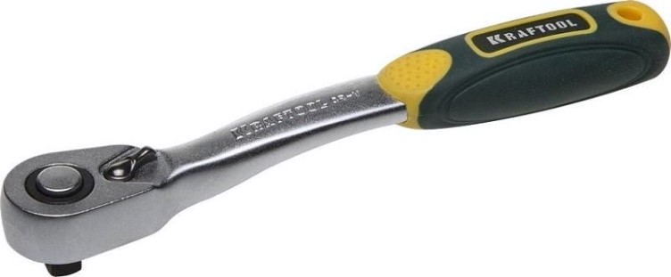 Трещотка для торцовых головок KRAFTOOL "PRO" 1/2", 72 зубца, изогнутый 27795-1/2_z02 [27795-1/2_z02]