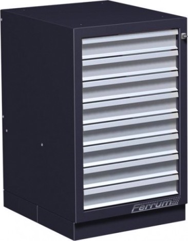 Тумба верстачная FERRUM с 8 ящиками 01.408R-9007 (серый) [01.408R-9007]