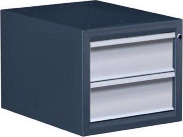 Тумба верстачная FERRUM "Титан" с 2 ящиками 08.402 [RAL7016/G - темно-серый/серый]