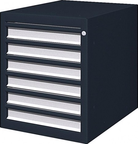 Тумба верстачная FERRUM "Титан" с 6 ящиками 08.406 [RAL7016/G - темно-серый/серый]