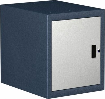 Тумба верстачная FERRUM "Титан" с дверцей 08.410 [RAL7016/7700 - темно-серый/белый хром]