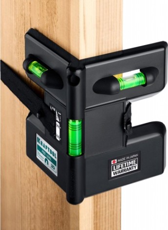 Уровень строительный KRAFTOOL 34788 Post Level магнитный угловой, 3 глазка [34788]