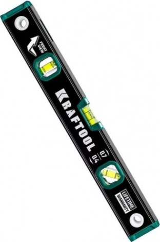 Уровень строительный KRAFTOOL 400мм с зеркальным глазком [34781-40]