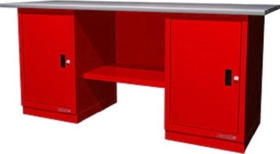 Верстак слесарный двухтумбовый FERRUM "CLASSIC" 01.200L-3000 красный [01.200L-]