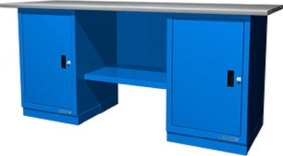 Верстак слесарный двухтумбовый FERRUM "CLASSIC" 01.200L-5015 синий [01.200L-]