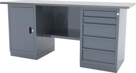 Верстак слесарный двухтумбовый FERRUM "CLASSIC" 01.205L-G9007 серый [01.205L-]